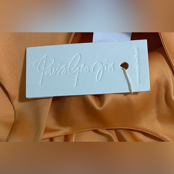 NEW Paris Georgia Ocher Peplum Top Size S NWT - Picture 6 of 9